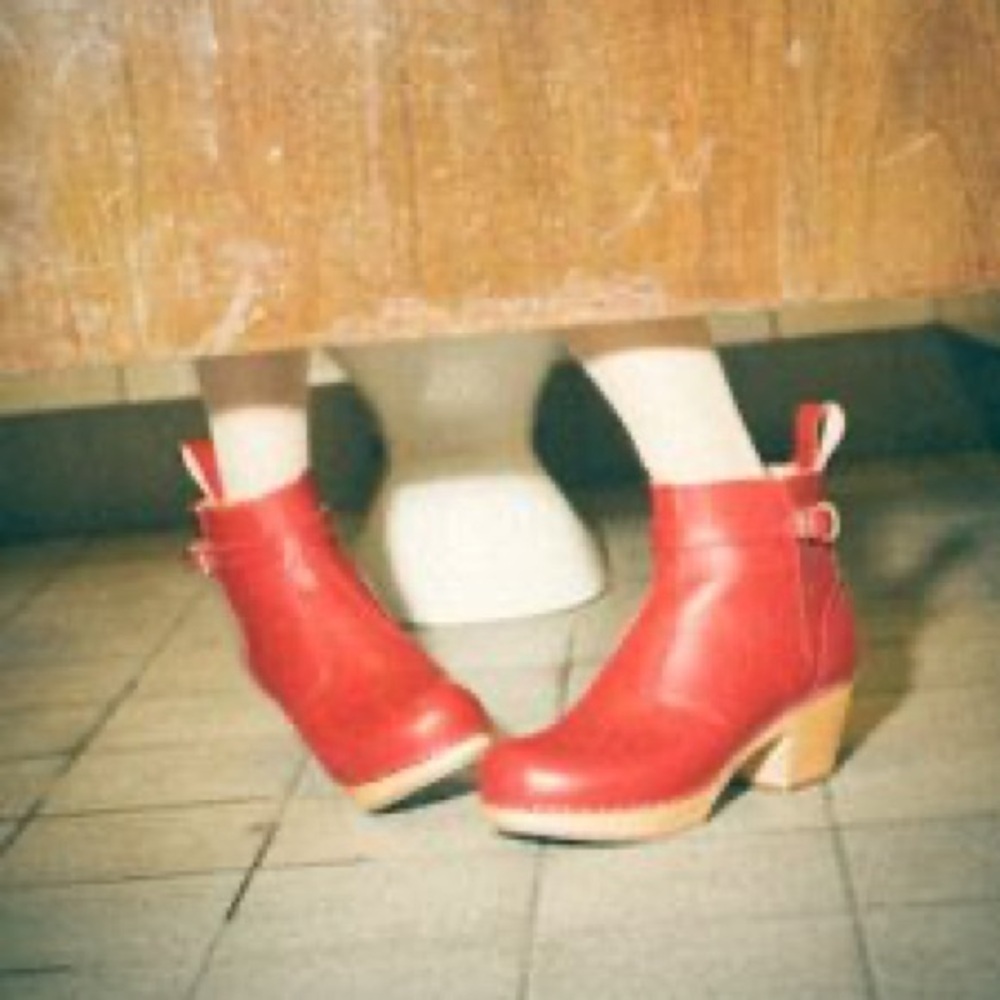 COPY - NIB 10 EU 41 Red Swedish Hasbeens Jodhpurs Ankle Boots Booties - Picture 9 of 10